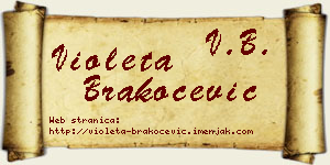 Violeta Brakočević vizit kartica
